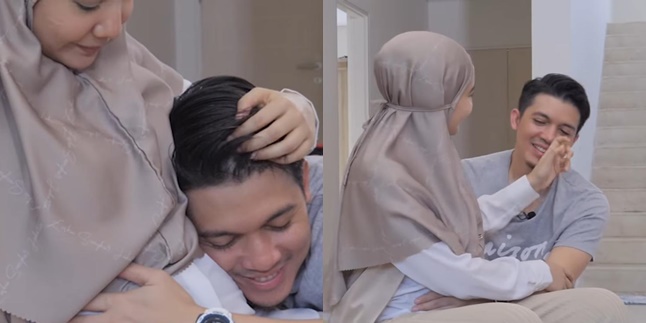 6 Pictures of Irwansyah Feeling Baby Syahki's First Kick, Crying Touchingly After 9 Years of Waiting