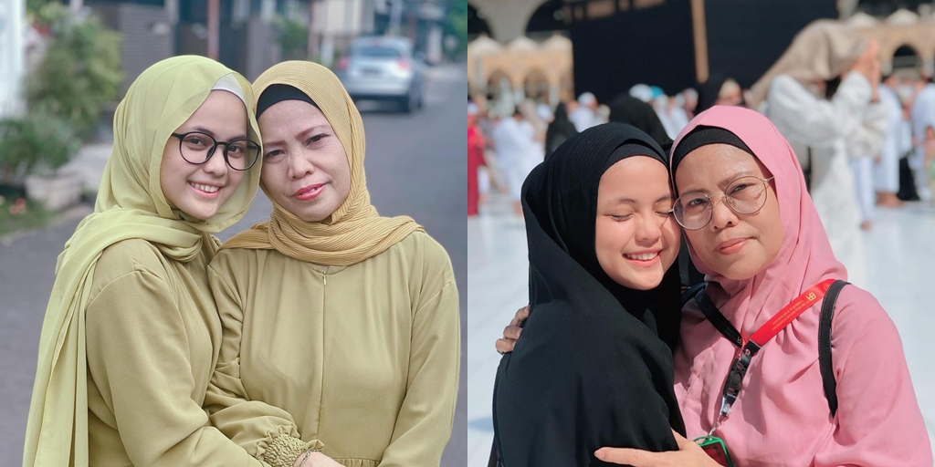 6 Moments of Togetherness of Putri DA with Her Mother, Now a Memory, Gathered During Eid - Worship to the Holy Land