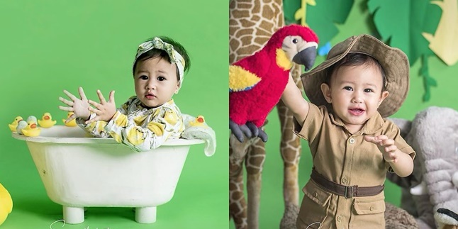 6 Portraits of Khalisa, Kartika Putri's Daughter, Looking Adorable, from Bathing Ducks - Becoming a Zoo Keeper