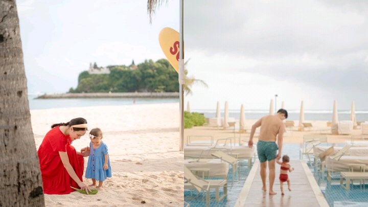 6 Funny Pictures of Baby Claire Walking Barefoot on the Beach