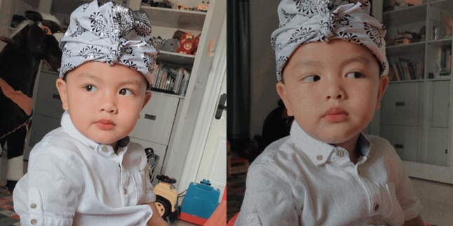 6 Portraits of Magika, Nia Ramadhani's Son, Wearing Balinese Traditional Clothes, Handsome and Adorable