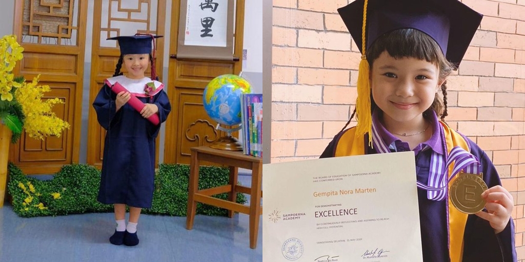 6 Portraits of Celebrity Children who Just Graduated from School, Arsy's Photo Wearing a Graduation Gown Stands Out - Gempi Achieves Excellence