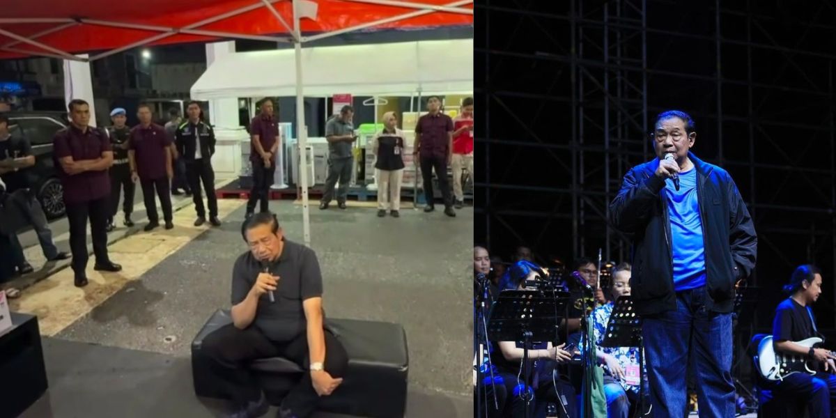 6 Photos of SBY Karaoke at the Mall, Singing Coldplay Songs - Relaxing While Watched by Many People