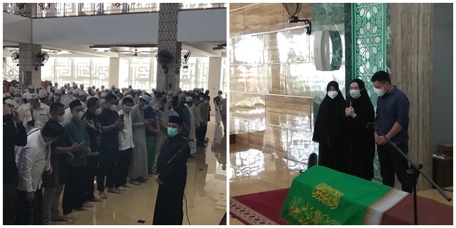 6 Photos of Funeral Prayer of Ria Ricis & Oki Setiana Dewi's Father, Led by Ustaz Yusuf Mansur & Followed by Hundreds of Students