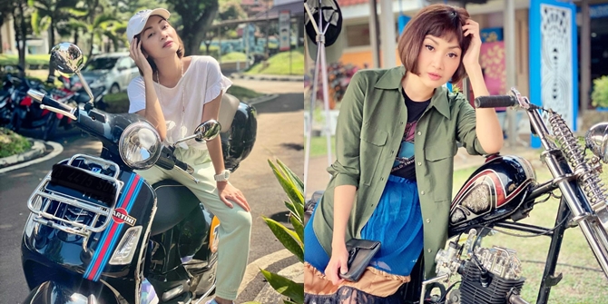 6 Portraits of Windy Wulandari, Star of the Soap Opera 'DARI JENDELA SMP' Riding a Motorcycle, Still Stylish Like a Youngster