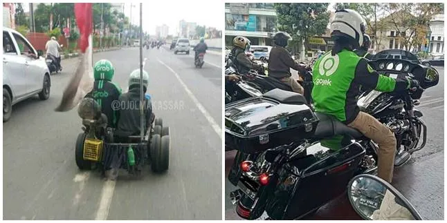7 Driver Ojek Online Ini Pakai Motor yang Nggak Biasa, Ada yang Pakai Moge!