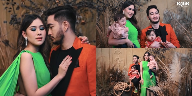 7 Photos of Syahnaz Sadiqah's Family Portrait Wearing Outfits Worth Over 4 Billion, Stunning in a Bright Green Dress