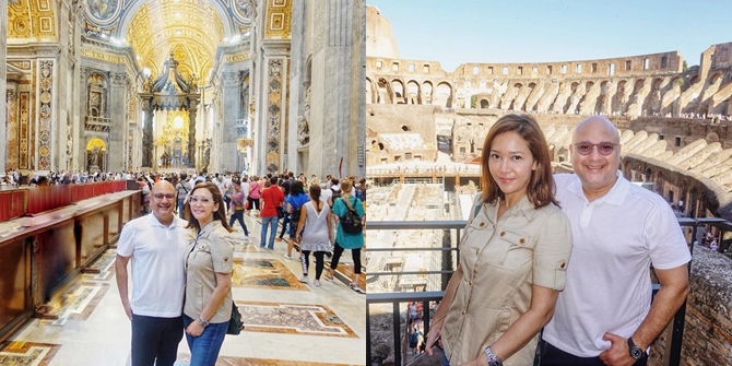 7 Photos of Maia Estianty and Husband's Vacation, First Time in Rome