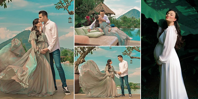 7 Latest Maternity Shoot Photos of Asmirandah & Jonas Rivanno, Showing Baby Bump - Affectionate Kiss