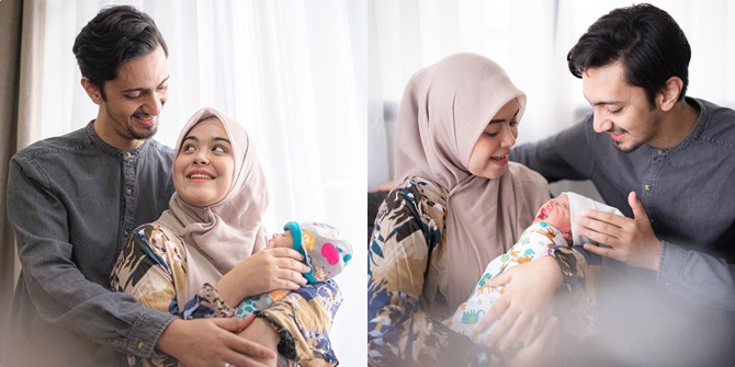 7 Photos of Vebby Palwinta's First Family Photoshoot with Her Husband and Child, So Harmonious!