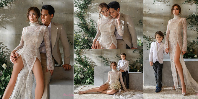 7 Latest Prewed Photos of Jessica Iskandar, Showing Sexy Thighs - Posed Together with El Barack