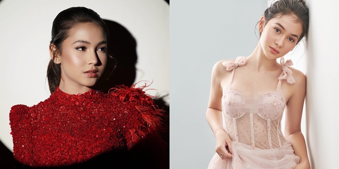 7 Photos of Sandrinna Michelle, Star of 'DJS THE MOVIE: LET ME DANCE' in Latest Photoshoot, Captivating Like a Princess Wearing Nude-colored Gown