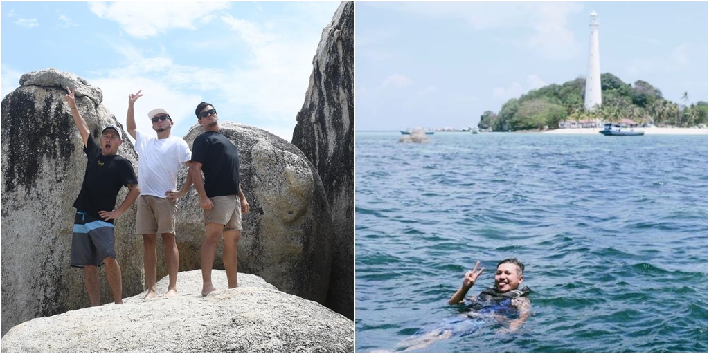 7 Moments Gading Marten Enjoy the Beauty of Belitung, Photos on Exotic Granite Rocks and Swimming in the Blue Ocean