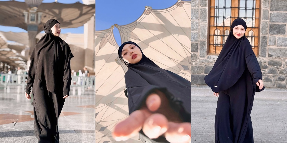 7 Moments of Ghea Indrawari Performing Umrah and Visiting the Nabawi Mosque, Referred to as Therapy to the Heavenly Garden