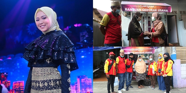 7 Moments of Selfi LIDA Fans Distributing Business Assistance at KapanLagi Dangdut Goyang Amal Event, Entertained by Street Musicians