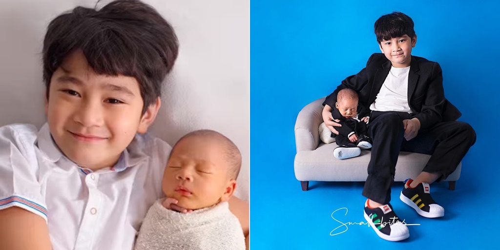 7 Latest Photoshoot of Raffi Ahmad and Nagita Slavina's Two Champions, Rayyanza Sleeping in Front of the Goal - Rafathar Hugging, Carrying, Kissing His Younger Sibling