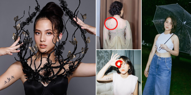7 Portraits of Adhisty Zara Showing Tattoos on Her Arms and Back, Making Netizens Lose Focus