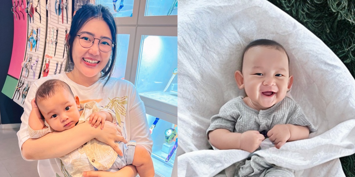 7 Photos of Agham, Via Vallen's Son, Who Has Graduated from Exclusive Breastfeeding, Getting Handsomer