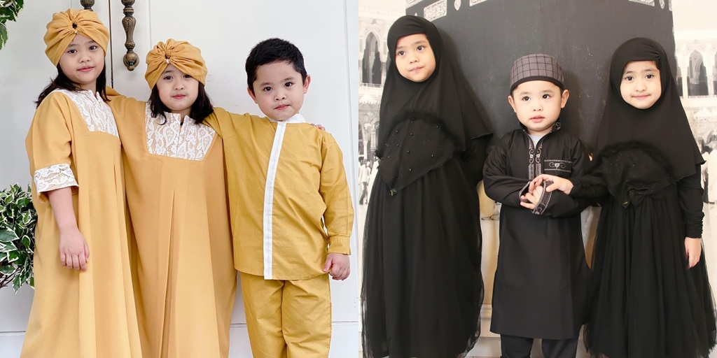 7 Portraits of Oki Setiana Dewi's Handsome and Beautiful Children, Wearing Matching Outfits - Equally Cool as Their Parents