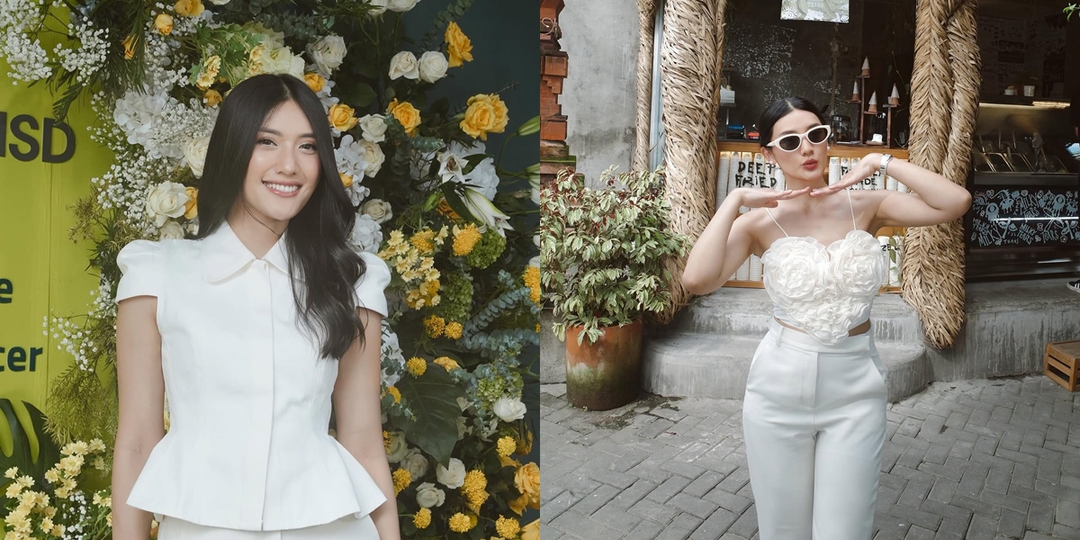 7 Portraits of Anissa Aziza Staying Confident in All-White Attire, Her Charm Becomes Elegant and Classy