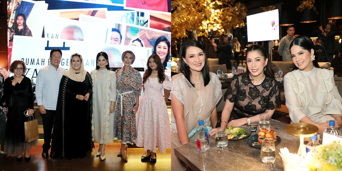 7 Photos of Annisa Pohan Attending Yenny Wahid's 50th Birthday, Elegantly Dressed Alongside Aliya Rajasa - Her Dress Choices Received Many Compliments