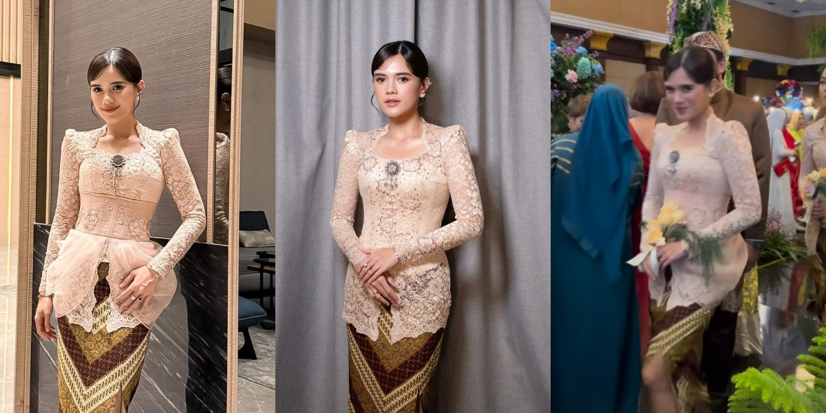 7 Portraits of Audi Marissa as a Bridesmaid at Ochi Rosdiana's Wedding, Radiating a Luxurious Aura in a Kebaya