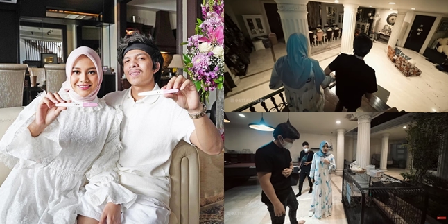 7 Portraits of Aurel Hermansyah Leaving the House for the First Time After Miscarriage, Visiting the Cinere Palace with Atta Halilintar