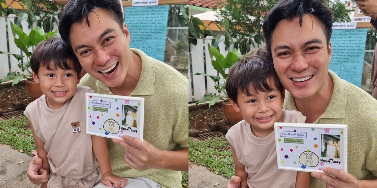 7 Photos of Baim Wong Accompanying His Child to School, His Short Caption Draws Criticism from Netizens