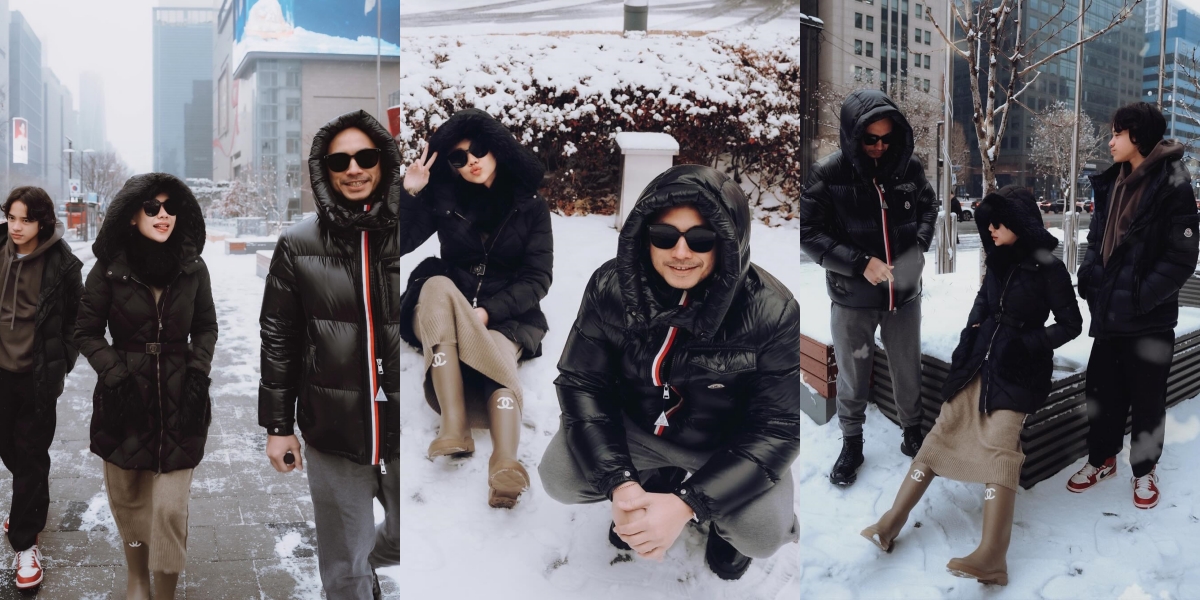 7 Portraits of Bunga Citra Lestari Enjoying Snow During Her Vacation in South Korea, Tiko Aryawardhana's Appearance Draws Attention - Called Similar to the Late Ashraf Sinclair