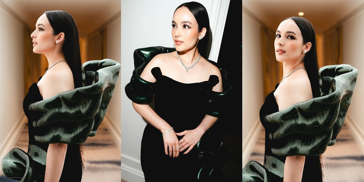 7 Portraits of Chelsea Islan at MACAN Gala 2024, Stunningly Elegant in a Unique Emerald Green Dress