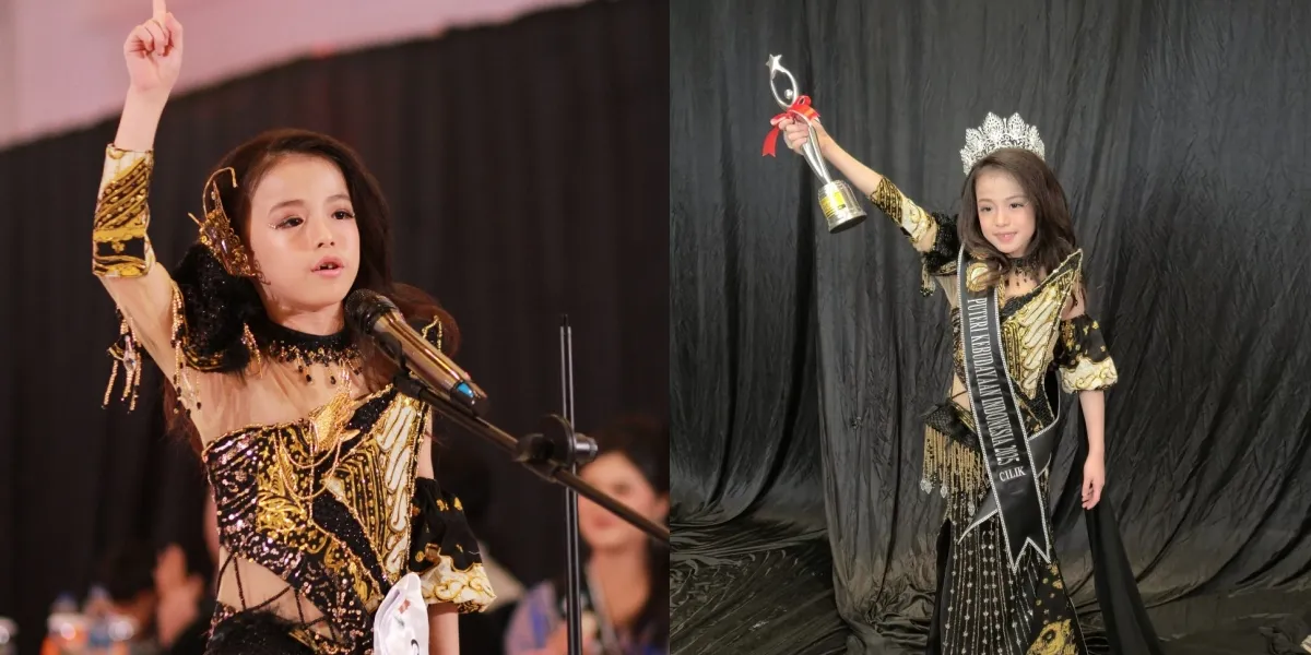 7 Portraits of Clarissa Sophia Winning the Title of Little Cultural Princess of Indonesia 2025, Has Many Achievements!