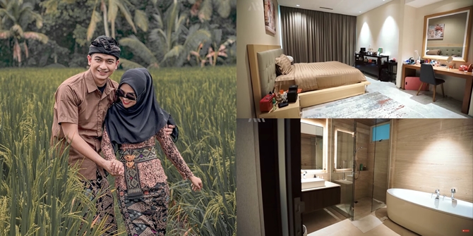 7 Portraits of Ria Ricis and Teuku Ryan's Luxurious Room Details, There is a Bathtub that Serves as a Place for Ablution - Brown and Warm Nuance