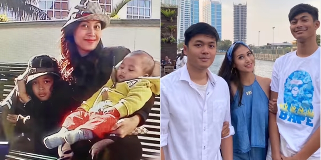 7 Portraits of Diah Permatasari with Her Two Handsome and Teenage Sons, Her Height Becomes the Highlight - Like Siblings