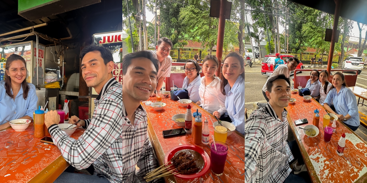 7 Photos of Donna Agnesia and Darius Sinathrya Eating at Pujasera, Nostalgia from Dating Days - Romantic in Simplicity