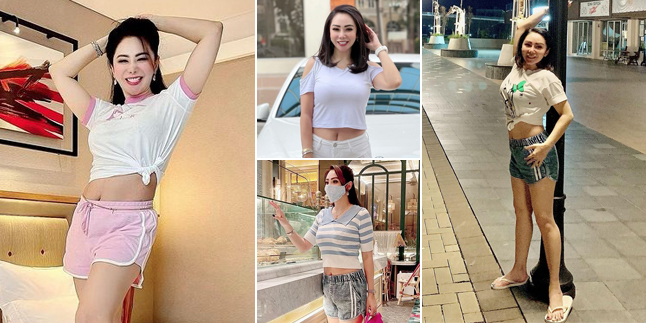 7 Portraits of Femmy Permatasari Wearing Crop Tops and Showing Off Her Flat Stomach at the Age of 47, Hot Mama!