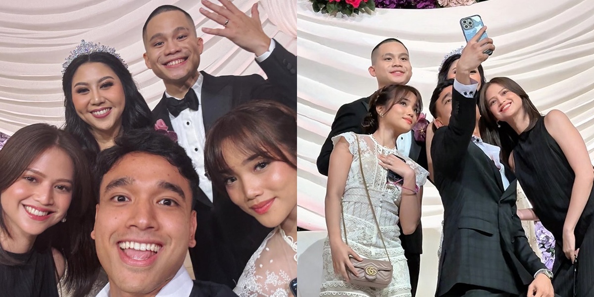 7 Portraits of Fuji Attending Cellos' Wedding with Fadly Faisal, Getting Teased by Netizens About Their Handholding