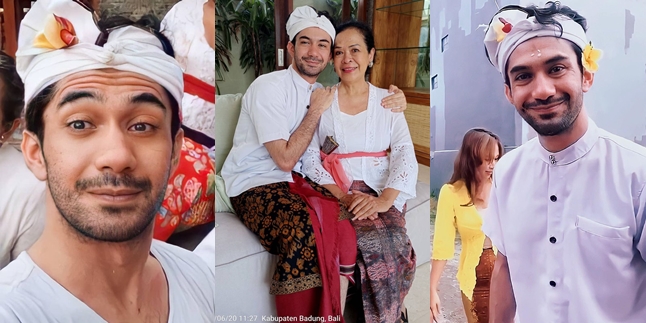 7 Handsome Portraits of Reza Rahadian Wearing Traditional Clothing During the Inauguration Ceremony of His New Villa in Bali, Harmonious and Happy with His Mother