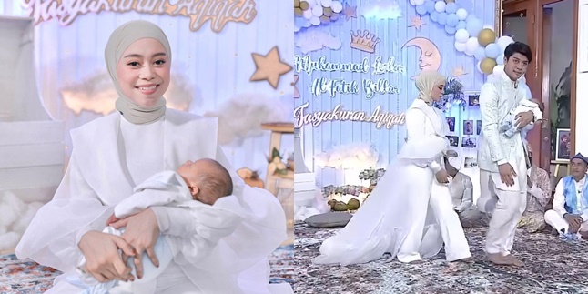 7 Stunning Photos of Lesti Kejora's Dress that Stole the Spotlight at Baby L's Akikah Thanksgiving, Luxurious in White