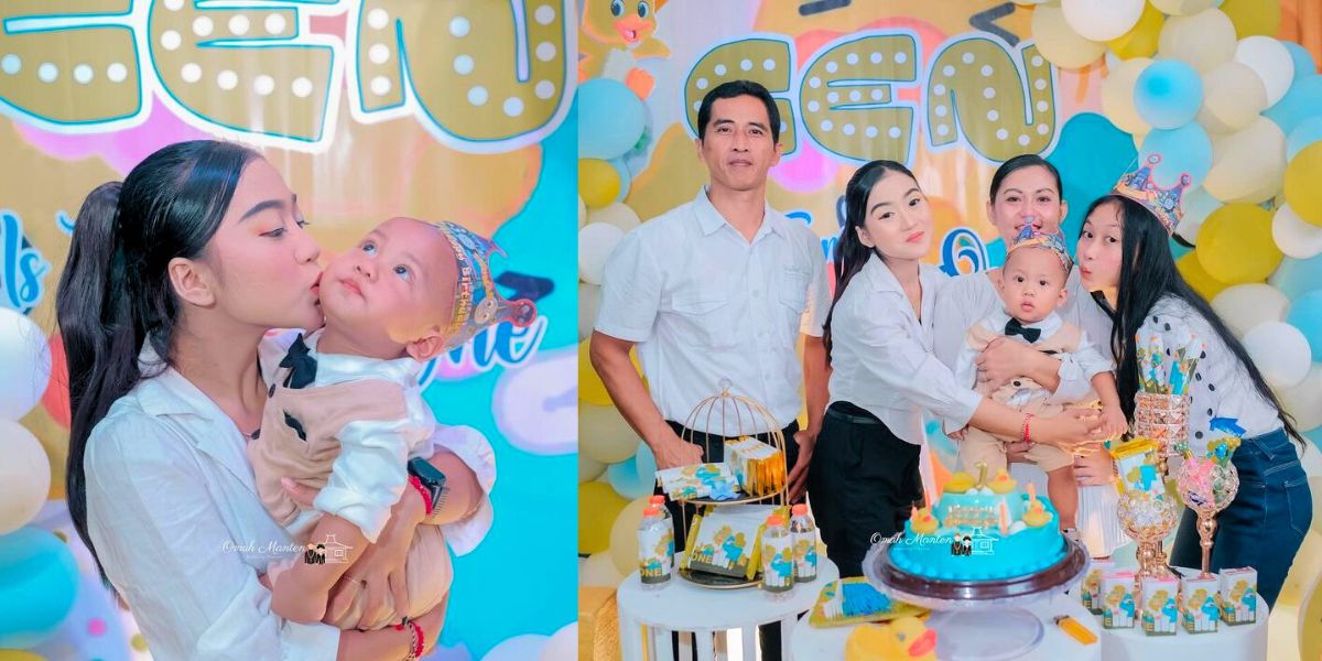 7 Adorable Portraits of Cen Bregas Mahatma, Lala Atila's Son, Celebrating His First Birthday with Joy