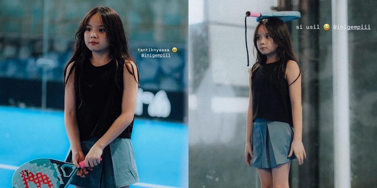 7 Photos of Gempi Learning to Play Padel with Gisella Anastasia, Her Random Behavior is Adorable