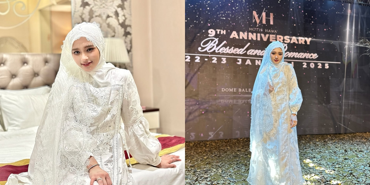 7 Portraits of Inara Rusli Gracefully Gliding on the Catwalk, Enchantingly Beautiful in a White Dress Like an Angel - Prayed to Soon Find a Match