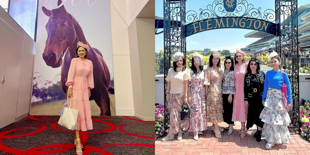 7 Photos of Ira Wibowo Looking Beautiful Like Kate Middleton While Strolling in Melbourne, Attending a Horse Race - Feeling Like European Nobility