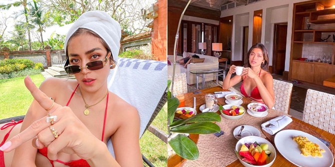 7 Photos of Jessica Iskandar Wearing a Red Bikini While Relaxing at a Five-Star Hotel, Looking Fresh Like Fruit Ice - Considered Too Vulgar in Front of Children