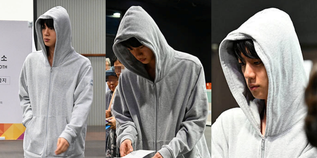 7 Photos of BTS Jin Voting, Arriving at the Polling Station with a Pillow Face and No Makeup - Relaxed in a Hoodie