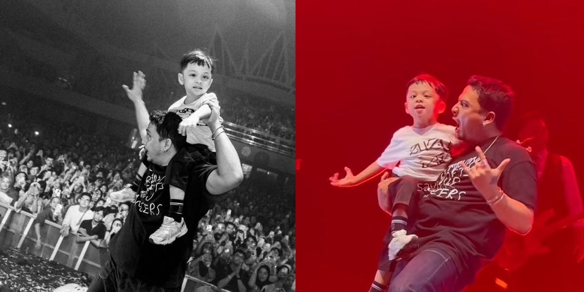 7 Photos of Sal Priadi's Close Relationship with His Son, Barat Confidently Sings on Stage