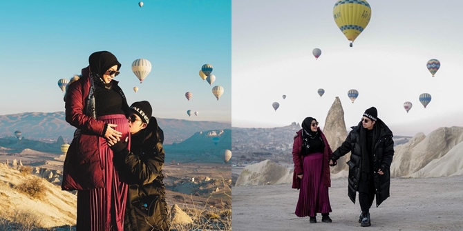 7 Portraits of Affection between Aurel Hermansyah and Atta Halilintar During Vacation in Turkey, They Even Shared a Romantic Kiss in Cappadocia - Wearing Couple Outfits