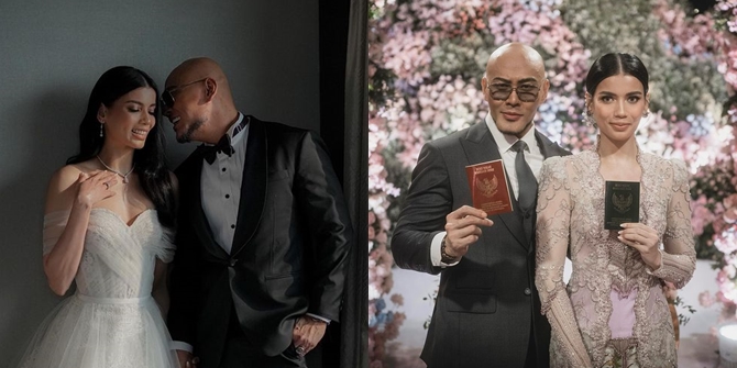 7 Portraits of Deddy Corbuzier and Sabrina Chairunnisa's Affection at the Wedding Moment, Happy to Show Off Rings and Marriage Certificates - Super Romantic When Dancing Together
