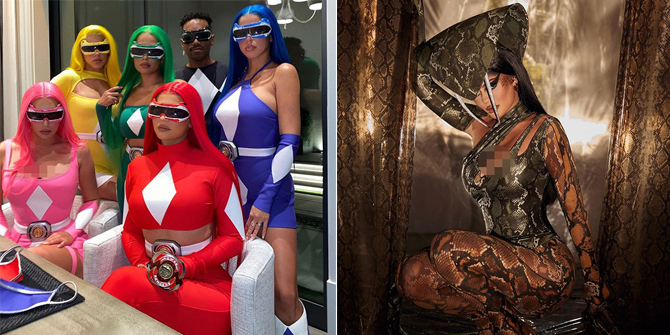 7 Portraits of Kylie Jenner's Halloween Costumes that Stirred Up a Frenzy, Power Rangers - Snake Queen