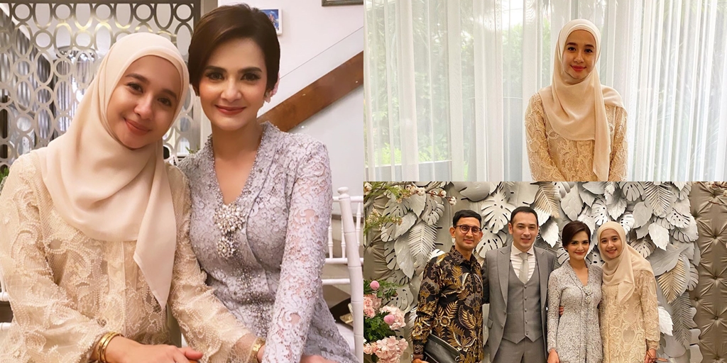 7 Portraits of Laudya Cynthia Bella at Cut Tari's Wedding, Coming Alone without Her Husband