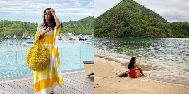 7 Portraits of Olivia Zalianty's Vacation to Labuan Bajo, Hot in Swimsuit on the Beach